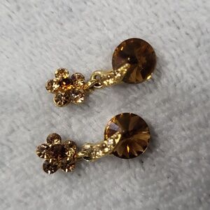 Crystal Goldtone Earrings